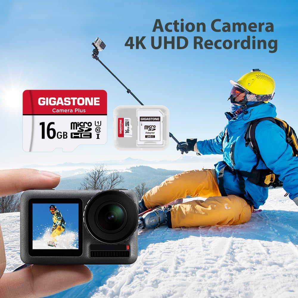 16GB 10-Pack Micro SD Card, Camera Plus, Microsdhc Memory Card for Wyze Cam, Security Camera, Full HD Video Recording, UHS-I U1 Class 10, up to 85Mb/S, with Microsd to SD Adapter