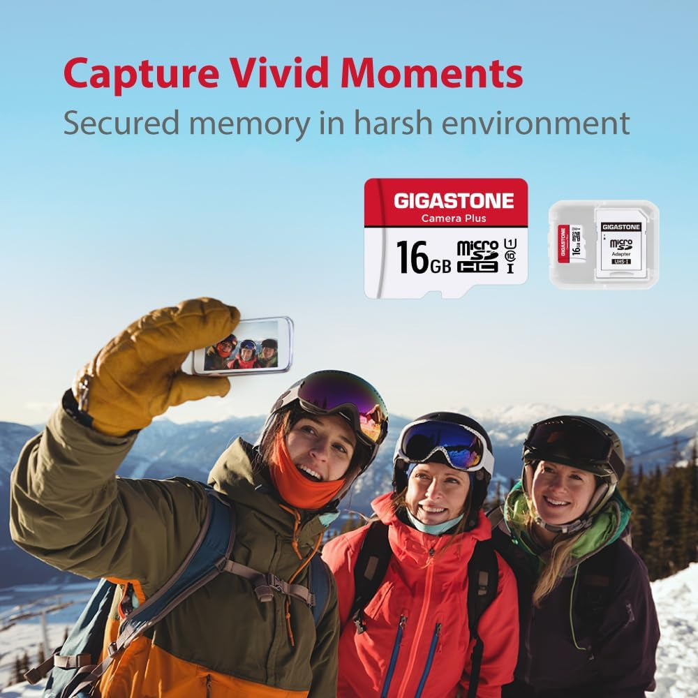 16GB 10-Pack Micro SD Card, Camera Plus, Microsdhc Memory Card for Wyze Cam, Security Camera, Full HD Video Recording, UHS-I U1 Class 10, up to 85Mb/S, with Microsd to SD Adapter